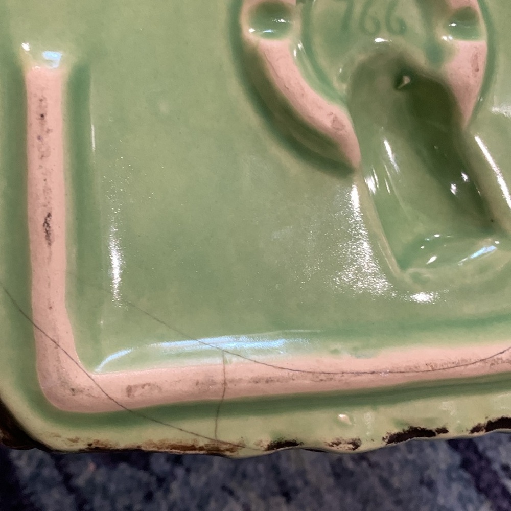 Vintage Shawnee USA 766 deer fawn w foliage planter 7” container decor - Picture 10 of 13